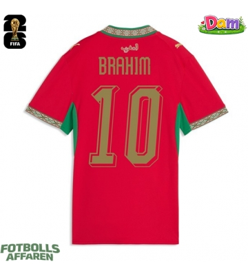Marocko Brahim Diaz #10 Hemmatröja Kvinnor VM 2026 Kortärmad
